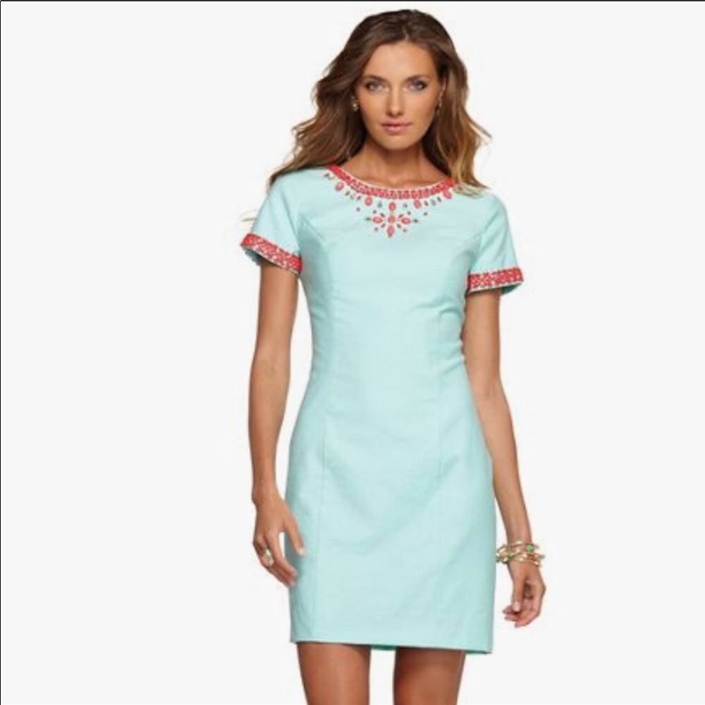 Lilly Pulitzer Crystal Waters Beaded Nora Dress